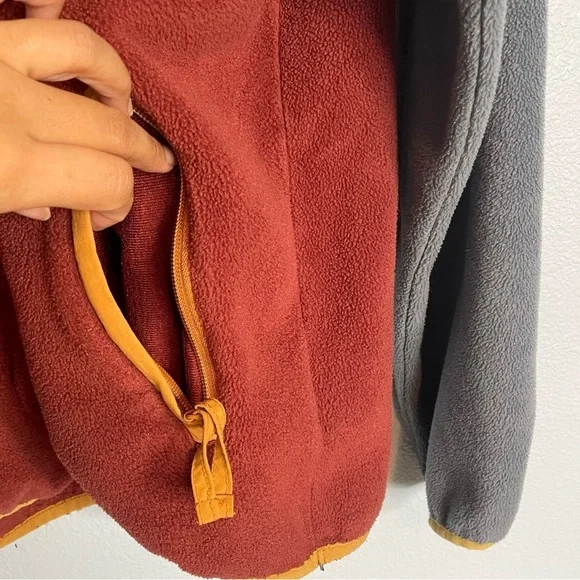 Columbia Originals Rust Fleece Pullover Jacket with quarter zip - Picture 4 of 7